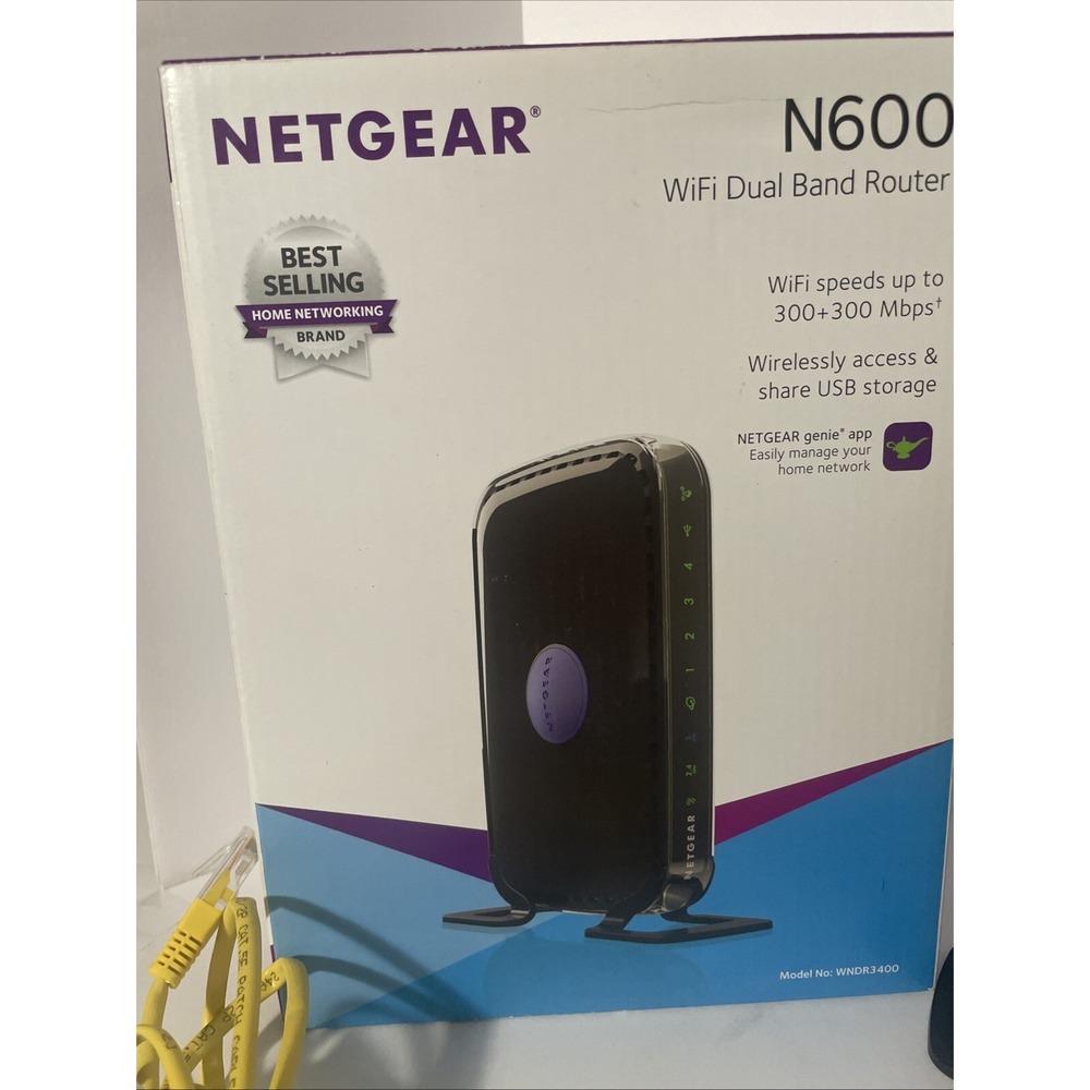 NETGEAR Wi-Fi Router Wireless N600 Dual Band Router‎ WNDR3400 - Open Box - Picture 2 of 12